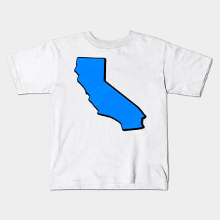 Bright Blue California Outline Kids T-Shirt